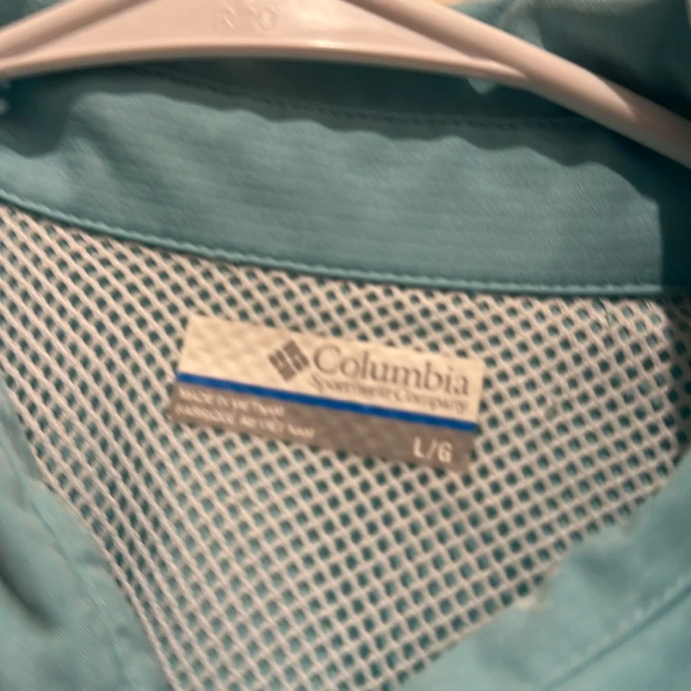 Columbia PFG Tamiami II Long-Sleeve Shirt for Ladies size large aqua - Picture 2 of 4